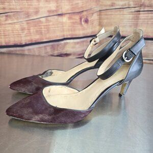 Enzo Angiolini Calf Hair Ankle Strap pump, size 10